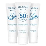 BERGMAN KELLY Hotel Conditioner (1 Fl Oz, 50 PK, White Tea), Delight Your Guests with Revitalizing and Refreshing Travel Size Conditioner, Quality Small Size Travel Amenities Hotel Toiletries in Bulk