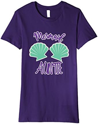 Womens Women's Mermaid Auntie T-shirt XL Purple