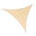Cool Area Triangle 11 Feet 5 Inches Sun Shade Sail, UV Block Fabric Sail Perfect for Outdoor Patio Garden Swimming Pool in Color Sand