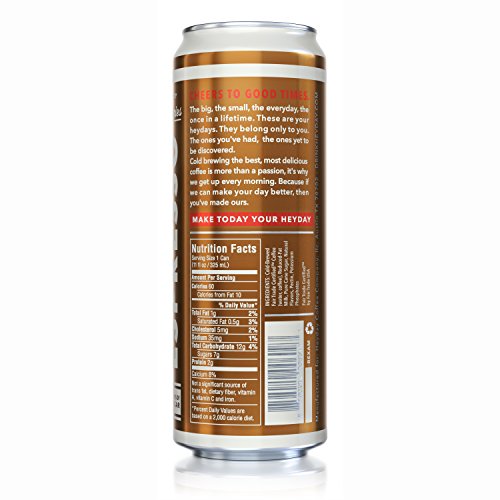 HEYDAY | Cold-Brew Coffee | Fair Trade Certified | Non-GMO | Espresso | 11oz (12 Count)