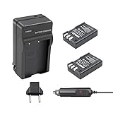 Bonacell 2 Pack 2000mAh Replacement Nikon EN-EL9 Li-ion Battery and Charger Kit for Nikon D5000 D3000 D60 D40x D40 Digital SLR Camera