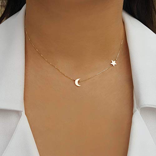 Buy 14k Gold Crescent Moon and Star 