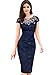 Vfemage Womens embroidered Dobby fabric Ruched Bodycon Party Cocktail Dress