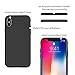 iPhone X Case, iPhone X Liquid Silicone Gel Rubber Anti-Scratch Shockproof 5.8 Inch iPhone 10 Case with Soft Microfiber Cloth Lining Cushion for Apple iPhone X (2017) Ultra Slim by Ainope (Black)
