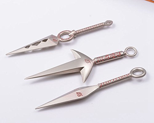 COSAUG Anime Ninja Cosplay Weapon Model Metal Sword Knife 7pcs/Set