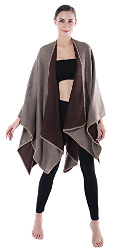 Blanket Poncho Capes for Women Camel