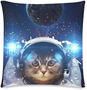 GUNCHU Custom Beautiful Cat In Outer Space Decorative Throw Pillow Case Cushion Cover 18"x 18"