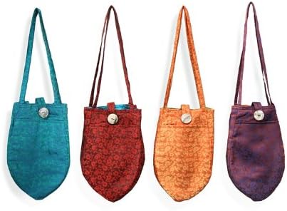 Lantern Moon Maya Floral Knitting Project Bag Teal