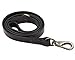 Moonpet Soft and Extra Strong Durable Real Genuine Full Grain Leather Dog Training Leash Lead - Premium Heavy Duty 4 ft x 0.11'' - Best for Medium Large X-Large Dogs Walking Running-Black