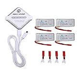 Holy Stone F181C F181W RC Qudcopter Battery Charger and 4Pcs of 3.7V 750mAh Li-Po RC Batteries