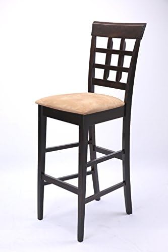 MYMQ 47" Cusion Seat Lattice Back Bar Chair，Set Of 2