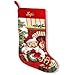 Lillian Vernon Personalized Heirloom Christmas Stocking Needlepoint Teddy Bear, 100% Wool, 9.5