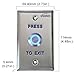 Doorbell Type Exit Button VIS-7001 Vsionis for Door Access Control with LED, NC, C and NO Outputs