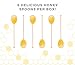 Teami All Natural Honey Spoons - Sweetener Stirrers Made with Real Honey - 6 Count - Great for Gifts, Hot Tea and other Beverage Compliments