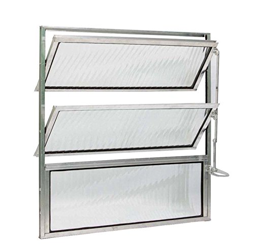 Basculante de Alumínio Vidro Mini Boreal 60 x 60 cm Mgm