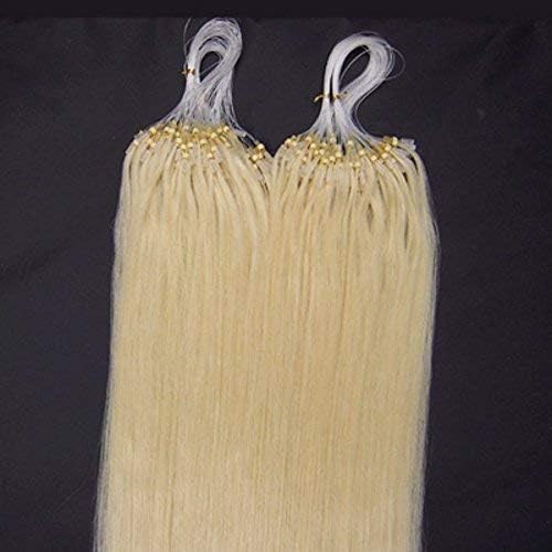 16" 40g, 18" 50g, 20" 50g, 22" 50g, 24" 70g, 26" 50g 100strands Indian Premier Remy Loop Micro Ring 100% Human Hair Extensions 5A* UK Seller (22", 60 Platinum Blonde)