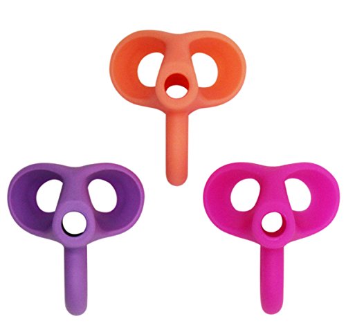 Kids Pencil Grips 3 Fingers Positioning Writing Aid Grip Posture Correction Tool Pen Holder - Thumbnail 2