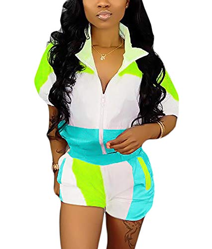 Women 2 Piece Sunscreen Outfits Lightweight Windbreaker Pullover Crop Top Pants Rashguards Set - Thumbnail 5
