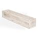 Planter Box, Rustic Barn Wood, Plastic Liner, Rectangle, 20 Inch, Woodland Wedding Decor, Country Chic Centerpiece, (White), (2 Pack)