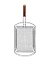 Charcoal Companion Non-Stick Shaker Basket for Grilling with Rosewood Handle