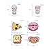FLYPARTY Cute Enamel Lapel Pin Sets Carton Animal Plant Brooch Pin for Badges for Clothes Bags Backpacks Party Decoration Christmas Gift (Witch Skulls Food Drinks Set of 6)