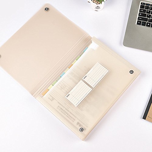 Little-Feet Letter Size Expanding File Folders Button Locked A4 Expandable Wallet Organizer with 13 Pockets Portable File Folder Accordian File with Index Lable - Thumbnail 6
