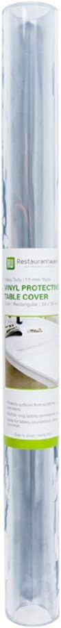Rectangle Clear Plastic Protective Table Cover - Heavy Duty - 1.5mm Thick - 60" x 36" - 1 ct Box - Table Tek - Restaurantware: Kitchen & Dining