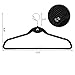 SONGMICS Hangers 50 Pack, Velvet Cascade Hangers, Non Slip, 0.18 lb per Hanger, Durable, 0.2 Inch Thickness Space Saving, 360° Rotating Hooks, Black UCRF50B