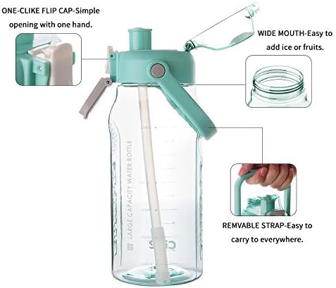 $19.99 Cille water bottle with doors and hand, BPA-free.