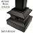 Iron Baluster Shoes (10-Pack) for use with 1/2" Scroll Basket Twist Knuckle Stair Balusters - Metal Slant Angled Pitch Shoes (Satin Black)