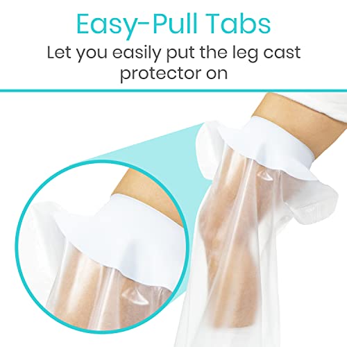 Vive Leg Cast Cover for Shower Waterproof, Patented Seal Adult