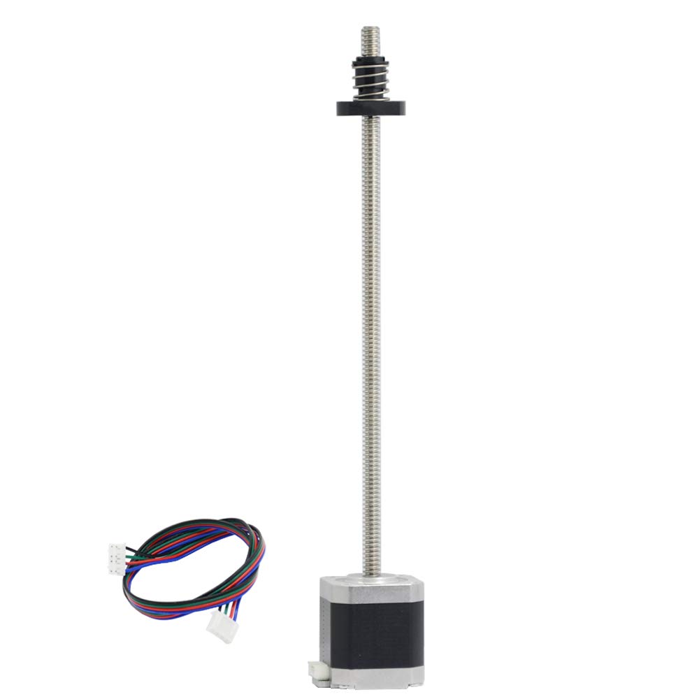 Iverntech NEMA 17 Stepper Motor with Integrated 2mm Lead 240mm T8 Lead Screw for UV Resin 3D Printers Z Axis or CNC Machine โ image 1
