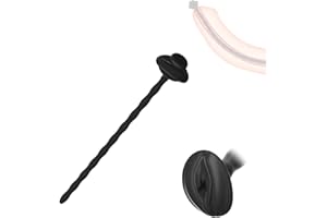 Textured Silicone Penis Plug, Realistic Urethral Sound, Hollow Chastity Cage Accessory & Prostate Stimulator, Male Adult Sex 