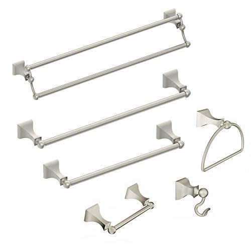 Moen DN8322BN Retreat 24Inch Bathroom DoubleTowel Bar, Brushed Nickel