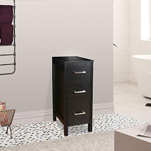 Bathroom Drawer Organizer,3 Drawers Side Cabint ,Free Standing Single