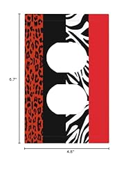 Red Black Modern Geometric Cheetah Zebra Leopard