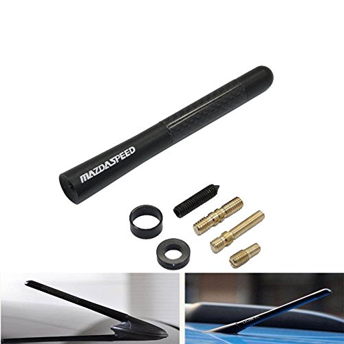 SaferCCTV(TM) 4.7-Inch Carbon Fiber Mazdaspeed Sports Style Short Antenna for Mazda 2 3 5 6 3 Sport MX-5 Miata MX-5 CX-5 All Model