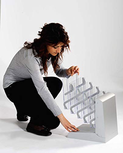 DISPLAY SALES A4 Folding Borchure Display | Display Stand with 5 Acrylic Compartments | A4 Leaflet Display with Carry Bag | Ideal for Brochure, Catalogue, Flyer