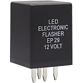 Sandfren EP29 4-Pin LED Turn Signal Flasher Relay for Vehicles | addresses hyper-blink issues, electronic indicator control, fits trucks SUVs sedans and vans, auto electrical part