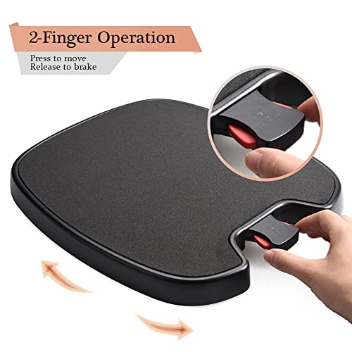 EVERIE GL01M30 Medium Metal Slider Rolling Appliances Tray with Wheels Compatible with Single