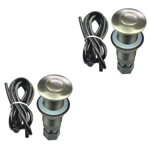 FIXOSHEE 1.5m Air Activated Pneumatic Push Button for Stainless Steel Food Waste Processor Includes Air Hose Pressure Control for Efficient Garbage Disposal