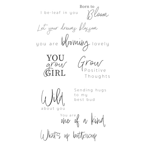Sizzix Clear Stamps Set Born to Bloom, Multicolor, One Size