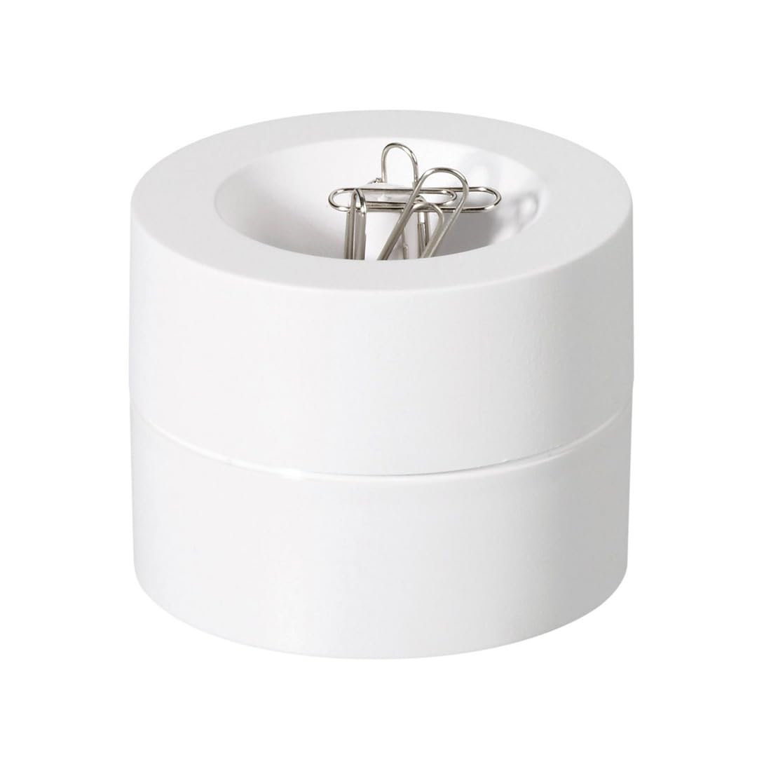 MAUL magnetic paperclip holder, ร 73mm, H66mm, White โ image 1