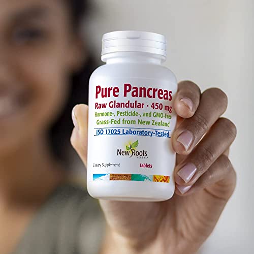 New Roots Herbal Pure Pancreas (30 Tablets) Raw Glandular · 450 mg
