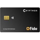 Cryptnox FIDO2 Security Key NFC Smart Card for 2FA MFA Passwordless Login | NFC and contact smart card with EAL6+ (augmented) secure element for hardware 2FA on Google Microsoft Apple and GitHub