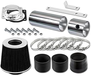 RL Concepts Black Short Ram Air Intake Kit + Filter 94-96 for Ford F-150 Bronco with 5.0L / 5.8L V8