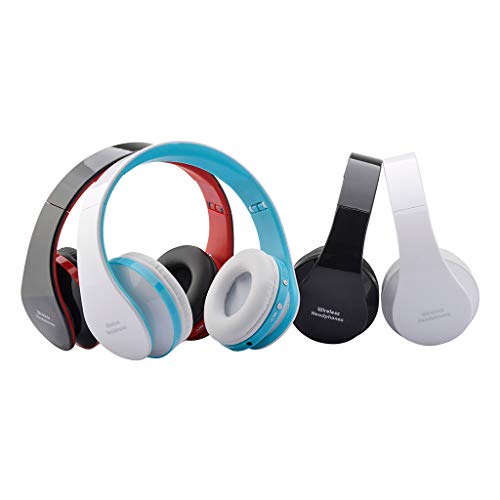 YJYdada Kubite Collapsible with MIC Foldable DJ Headphones 3.5mm Wired Game Earphones (Blue)
