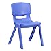 Flash Furniture Whitney 5 Pack Blue Plastic Stackable School Chair with 15.5'' Seat Height