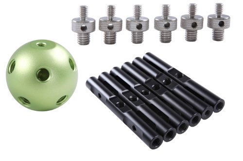 Movo Photo MBA6 Universal Magic Ball Multi Accessory Adapter with 6 Rods for DSLR Video Cages, Rigs and Magic Arms
