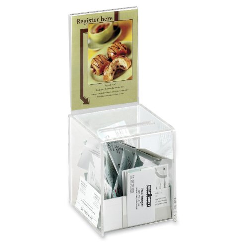 Safco Products 4235CL Small Acrylic Collection Box, Clear